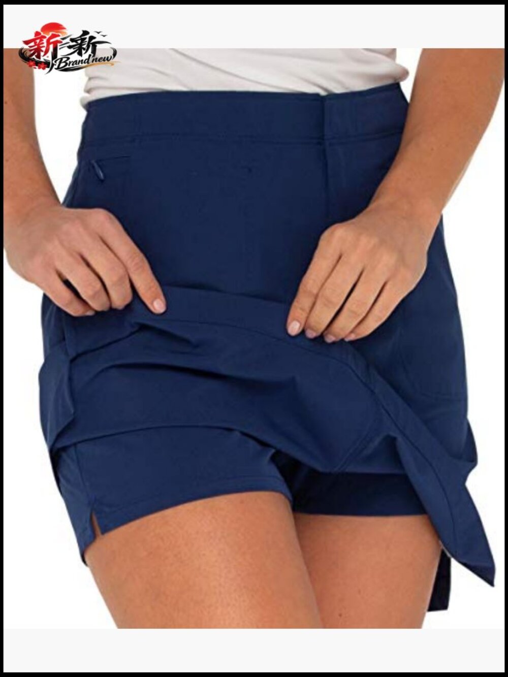 Women's Active Skort with Attached Shorts & Zippered Pocket - Picture 3 of 4